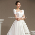 Champagne Lace elegant wedding dress Sleeves Bridal